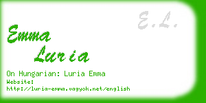 emma luria business card